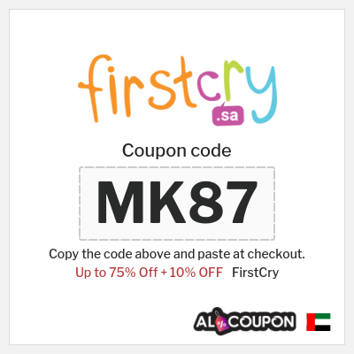 Coupon for FirstCry (MK87) Up to 75% Off + 10% OFF