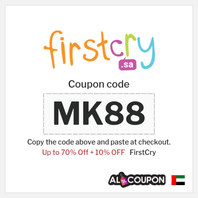 Coupon for FirstCry (MK88) Up to 70% Off + 10% OFF
