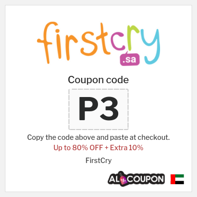 Coupon for FirstCry (P3) Up to 80% OFF + Extra 10%
