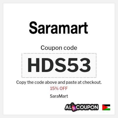 Coupon discount code for SaraMart 15% OFF