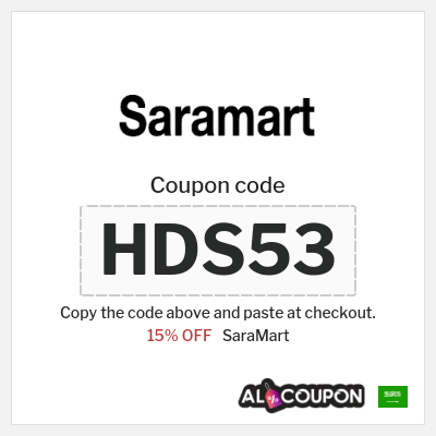 Coupon for SaraMart (HDS53) 15% OFF