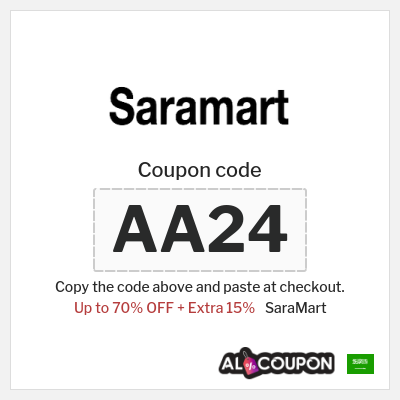 Coupon for SaraMart (AA24) Up to 70% OFF + Extra 15%