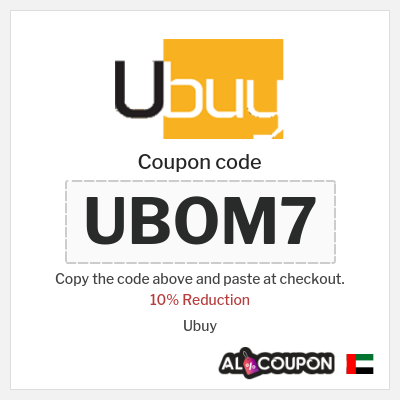 Coupon for Ubuy (UBOM7) 10% Reduction