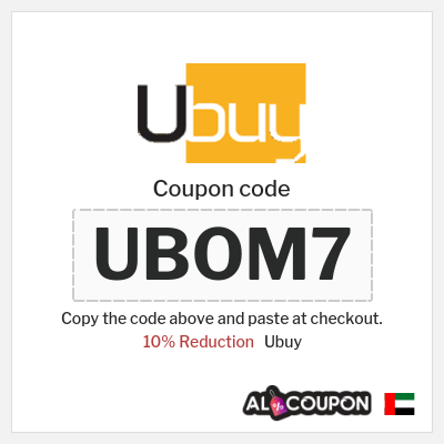 Coupon for Ubuy (UBOM7) 10% Reduction