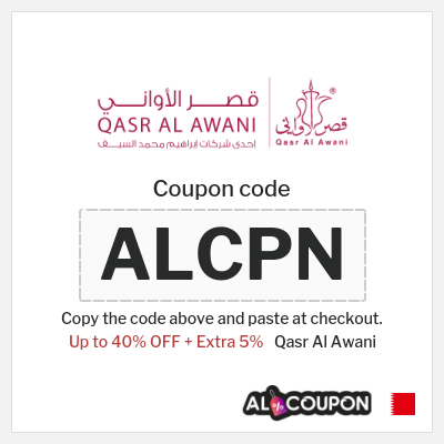 Coupon discount code for Qasr Al Awani 5% OFF