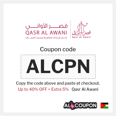 Coupon discount code for Qasr Al Awani 5% OFF