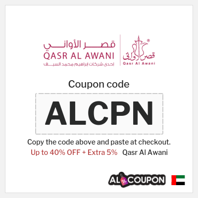 Coupon discount code for Qasr Al Awani 5% OFF