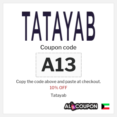 Coupon for Tatayab (A13) 10% OFF
