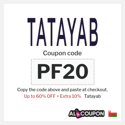 Coupon for Tatayab (PF20) Up to 60% OFF + Extra 10%