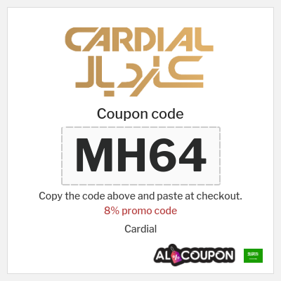 Coupon for Cardial (MH64) 8% promo code 