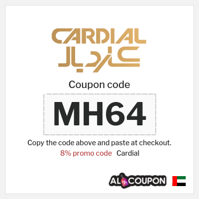Coupon for Cardial (MH64) 8% promo code 