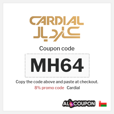 Coupon for Cardial (MH64) 8% promo code 