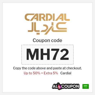 Coupon for Cardial (MH72) Up to 50% + Extra 5%