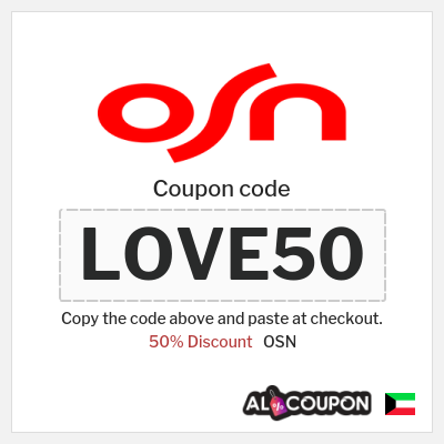 Coupon for OSN (LOVE50) 50% Discount