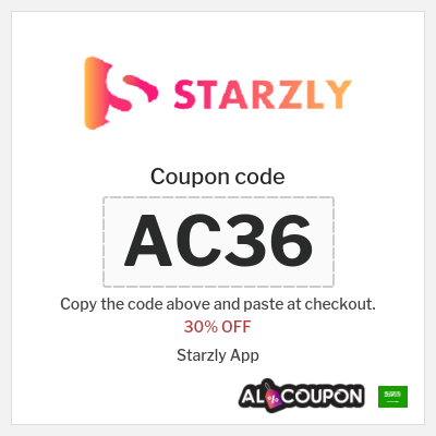 Coupon discount code for Starzly App 30% off
