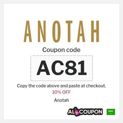 Coupon discount code for Anotah 10% OFF