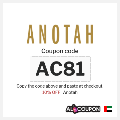 Coupon discount code for Anotah 10% OFF