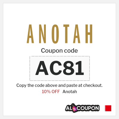 Coupon discount code for Anotah 10% OFF