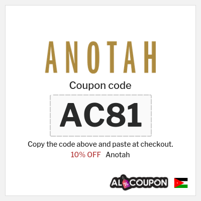 Coupon discount code for Anotah 10% OFF