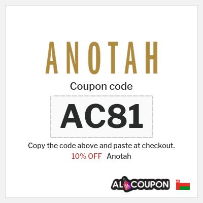 Coupon discount code for Anotah 10% OFF