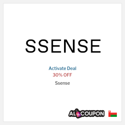 Special Deal for Ssense (SHOPFIRST) 30% OFF