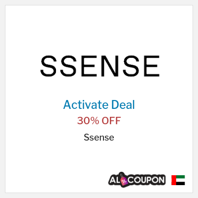 Special Deal for Ssense (SHOPFIRST) 30% OFF