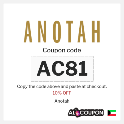 Coupon for Anotah (AC81) 10% OFF