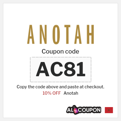 Coupon for Anotah (AC81) 10% OFF
