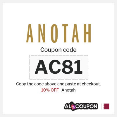 Coupon for Anotah (AC81) 10% OFF