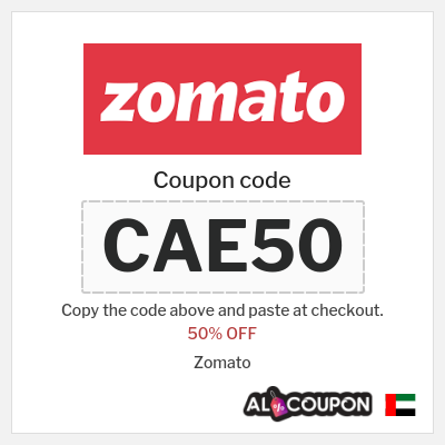 Coupon for Zomato (CAE50) 50% OFF