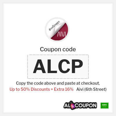 Coupon discount code for Aivi (6th Street) Up to 16% Coupons