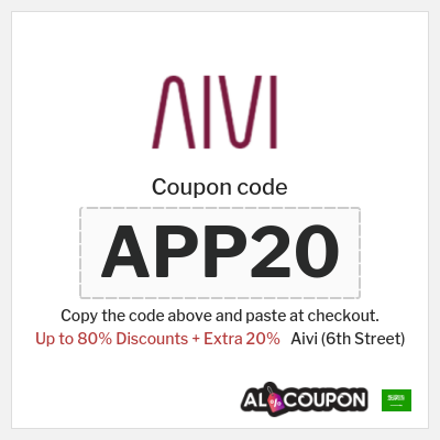 Coupon discount code for Aivi (6th Street) 20% Coupons