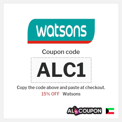 Coupon discount code for Watsons 15% OFF