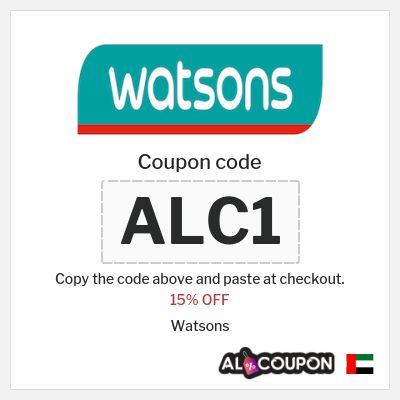 Coupon discount code for Watsons 15% OFF