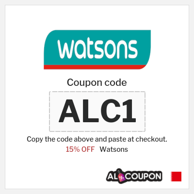 Coupon discount code for Watsons 15% OFF