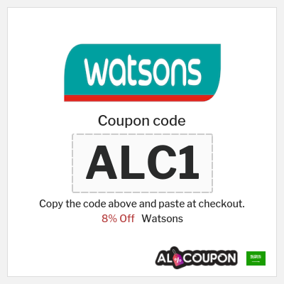 Coupon discount code for Watsons 8% OFF