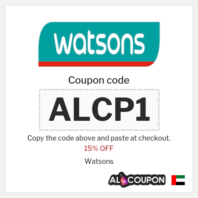 Coupon for Watsons (ALCP1) 15% OFF