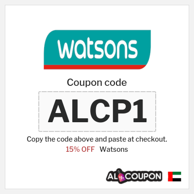 Coupon for Watsons (ALCP1) 15% OFF