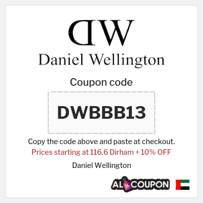 Coupon discount code for Daniel Wellington 10% OFF