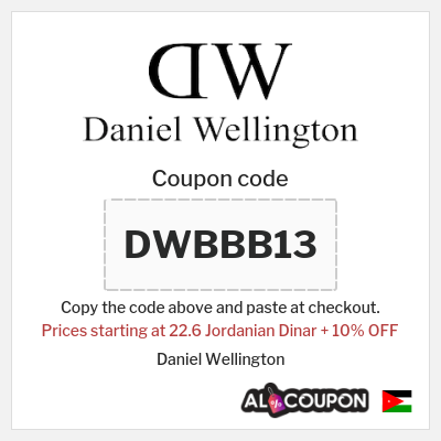 Coupon discount code for Daniel Wellington 10% OFF