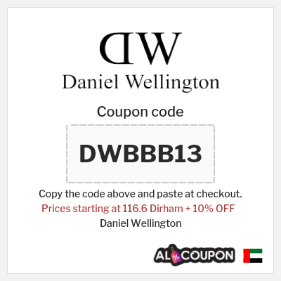 Coupon discount code for Daniel Wellington 10% OFF