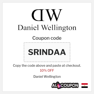 Coupon for Daniel Wellington (SRINDAA) 10% OFF