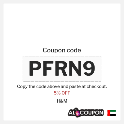 Coupon discount code for H&M 5% Exclusive Coupon Code