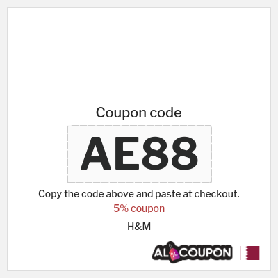 Coupon discount code for H&M 5% Exclusive Coupon Code