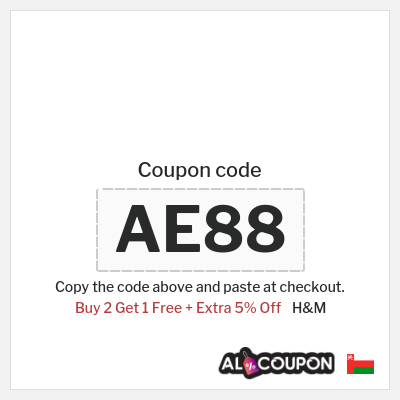 Coupon discount code for H&M Exclusive 5% Discount Codes