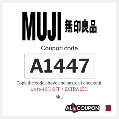 Coupon discount code for Muji 12% OFF