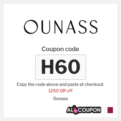 Coupon for Ounass (H60) 1250 QR off