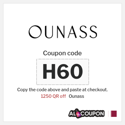 Coupon for Ounass (H60) 1250 QR off