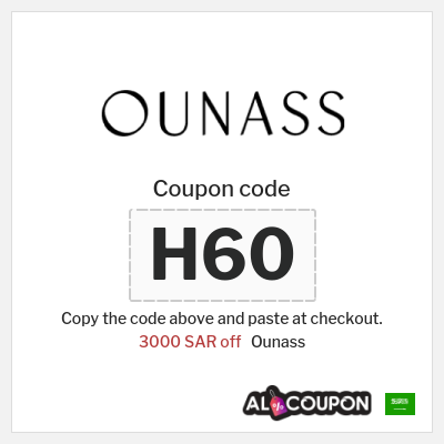 Coupon for Ounass (H60) 3000 SAR off