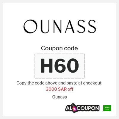 Coupon for Ounass (H60) 3000 SAR off